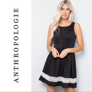 NWOT Anthro Finn & Clover Crochet Skater Dress